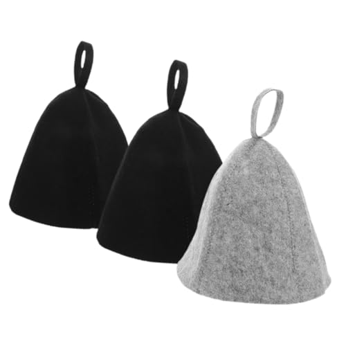 SOIMISS 3 Stück Filz Saunahut Unisex für Dampfbad und Banja Atmungsaktive Kopfbedeckung für Männer und Frauen Verbesserte Isolierung Schnelles Haaretrocknen als Saunazubehör Zuhause von SOIMISS