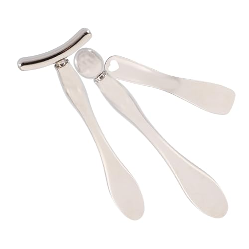 SOIMISS 3 Stück Multifunktionale Augenmassage Löffel Silberne Augencreme Löffel für Gesichts Massage Tragbar für Täglichen Gebrauch für Make Up und Beauty Salons von SOIMISS