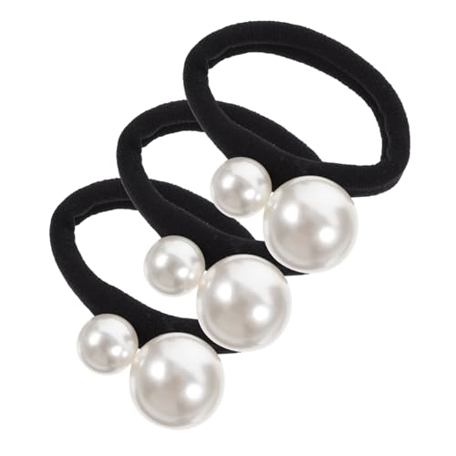 SOIMISS 3stücke Perlen Haargummi Elastisches Haargummi Für Mädchen Perlen Pferdeschwanzhalter Haarspangen Mit Haaraccessoires Für Alltag von SOIMISS
