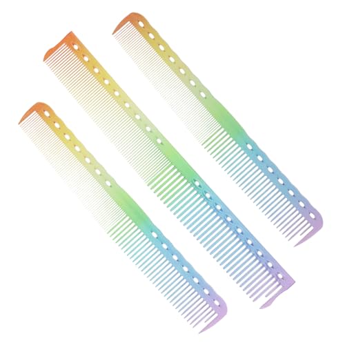 SOIMISS 3 Stück Salon Styling Kamm Professioneller Friseurkamm mit Sanften Zähnen Ergonomisch Geformt Farbig Transparent für Herren und Damen für Haushalt und Barbershop Gebrauch von SOIMISS