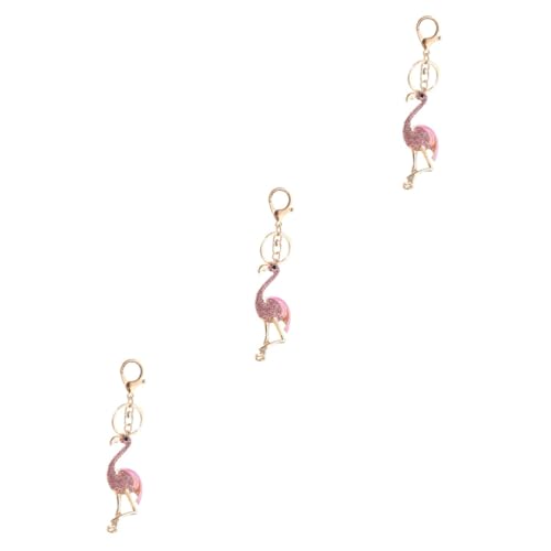 SOIMISS 3stücke Flamingo Schlüsselanhänger Aus Legierung Mit Kristallverzierung Bunter Handtaschen- Für Frauen Farbe Zufällig von SOIMISS