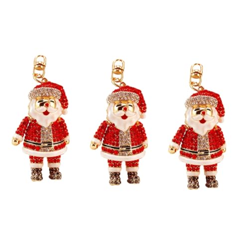SOIMISS 3 Stück Strass Schlüsselanhänger Für Weihnachten Urlaub Schlüsselanhänger Weihnachts Schlüsselanhänger Anhänger Weihnachten Strass Anhänger Charm Weihnachts von SOIMISS