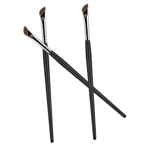 SOIMISS 3 Stück Teiliges Augen make up pinselset mit Schrägem Eyeliner Augenbrauen applikator Weiche Synthetische Borsten Flexibler Griff Präzise Anwendung für Zuhause und Reise von SOIMISS