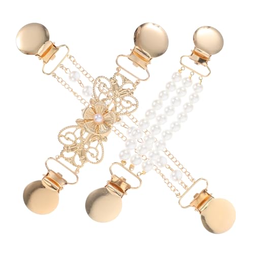 SOIMISS 3 Stück Teiliges Cardigan Clips mit Künstlichen Perlen Vintage Stil Vielseitige Kleidungsclip Broschen für Pullover Kleider Schals Sicherer Halt Elegantes Design für Damen von SOIMISS