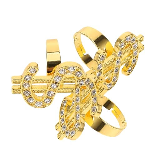 SOIMISS 3 Stück Teiliges Diamantbesetzter Metallringe Dekorative Kostüm party filmrequisiten Stylische Cosplay ringe für Mottopartys und Hip hop modefans von SOIMISS