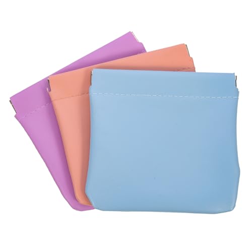 SOIMISS 3 Stück Teiliges Kleine Kosmetiktaschen PU Leder Kompakt Leicht Multifunktional Reise Schminkbeutel Handlich für Damen Münztasche Makeup Organizer Rosa von SOIMISS