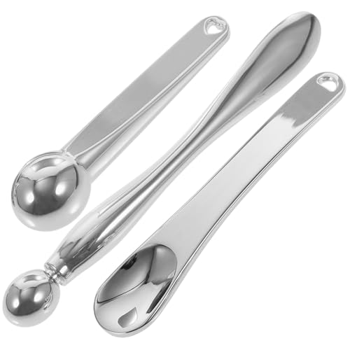 SOIMISS 3 Stück Teiliges Make up Augencreme Löffel aus Zinklegierung Massage stick Cremeaufnahme Reduzierung von Augenringen und Schwellungen für Gesicht und Augenpflege Zufällige Farbe von SOIMISS