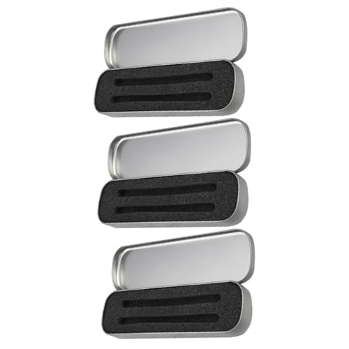 SOIMISS 3 Stück Teiliges Metall Stifteetui Robuster Harter Federmäppchen Organizer mit Schwammfüllung Kratzfeste Schreibwarenbox für Schule Büro als Praktisches von SOIMISS