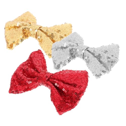 SOIMISS 3 Stück Teiliges Pailletten Haarschleifen Haarspangen für Mädchen Jahre Glitzernde Kinderhaarschmuck Schleifen für Aufführungen Party und Alltag Handgefertigt und Langlebig von SOIMISS