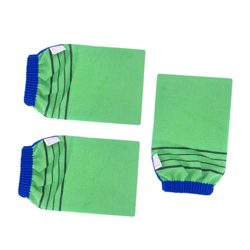 SOIMISS 3 Stück Teiliges Rückenschrubber Badetuch aus Pflanzlicher Bambusfaser Doppelseitige Peeling Handschuhe zur Sanften Hautreinigung und Entfernung Abgestorbener Hautzellen für von SOIMISS