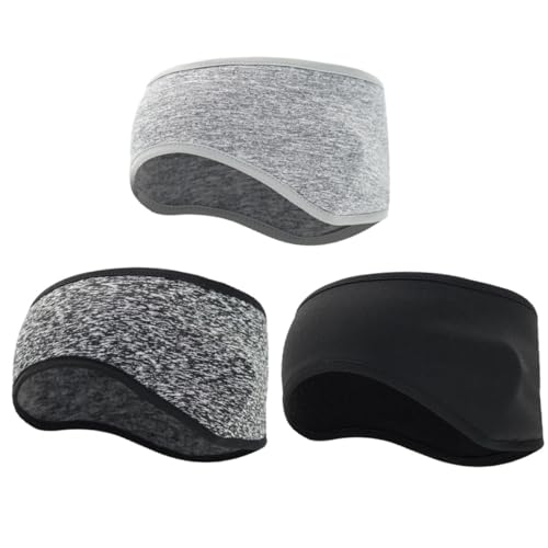 SOIMISS 3 Stück Teiliges Winter Stirnband mit Ohrwärmer Elastisches Sport Stirnband für Herren und Damen Winddichtes Warmes Kopfband für Outdoor Running Radfahren Wandern und Kalte von SOIMISS