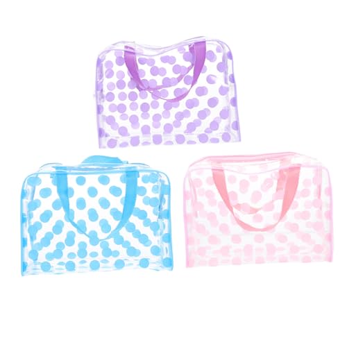 SOIMISS 3 Stück wasserdichte Transparente Kosmetiktasche PVC Makeup Organizer Kulturbeutel für Damen und Herren Reise Toilettenartikel Aufbewahrungsbeutel mit Reißverschluss Praktisch von SOIMISS