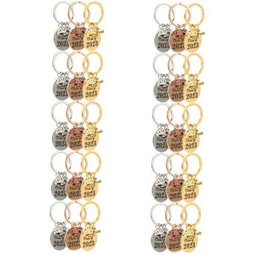 SOIMISS 30 STK Schlüsselanhänger Für Die Abschlusssaison Inspirierende Abschlussgeschenke College-abschlussgeschenke Für Sie Gravierter Schlüsselanhänger Abschlusshut 2023 Rostfreier Stahl von SOIMISS