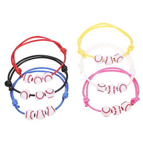 SOIMISS 30stücke Geflochtene Baseball Armbänder Dekorative Handschmuck Für Damen Herren Baseball Fans Geschenke Für Jungen Mädchen Mit Motiv Design von SOIMISS