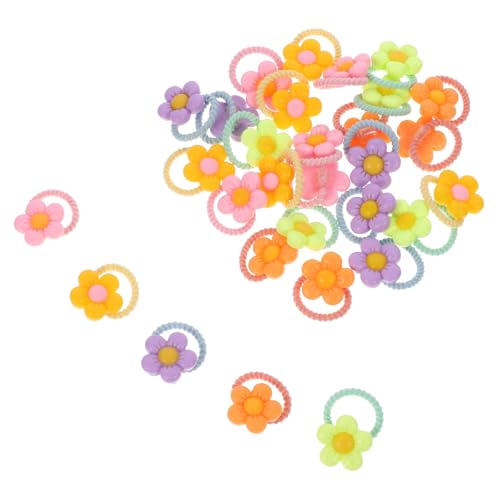 SOIMISS 30 Stück Teiliges Kleine Elastische Haargummis mit Blumenmotiven für Mädchen Leichte Robuste Zopfgummis für Ponytails und Flechtfrisuren Modischer Haarschmuck für Alltag und Feste von SOIMISS
