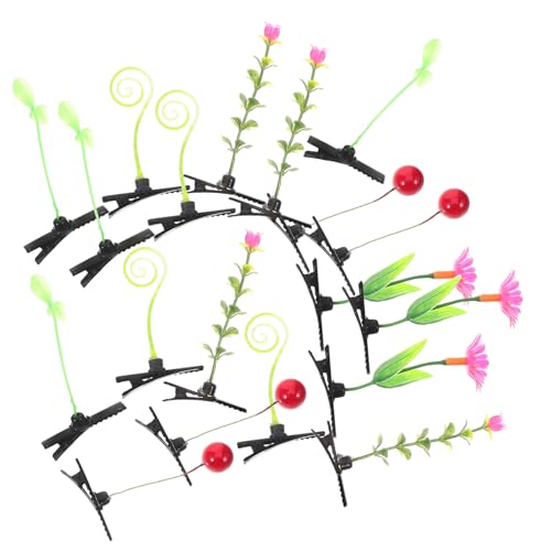 SOIMISS 30 Stück Teiliges Pflanzen Haarclips mit Realistischem Design Bunte Haarklammern in Grün und Rottönen Modisch und Vielseitig für Mädchen als Schul und Alltagsaccessoire von SOIMISS