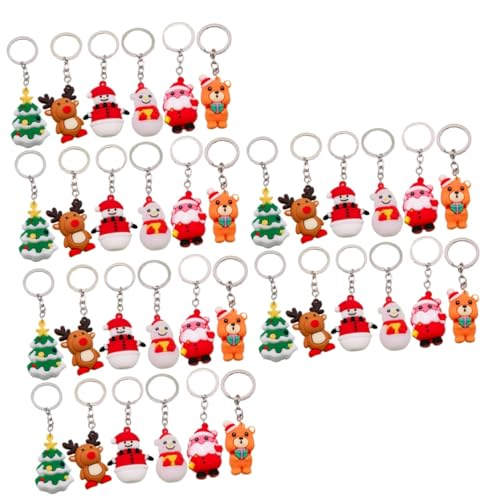 SOIMISS 36 Stück Weihnachts Schlüsselanhänger Karabiner Für Schlüssel Rentier Schlüsselanhänger Damen Schlüsselkarabiner Schneemann Große von SOIMISS