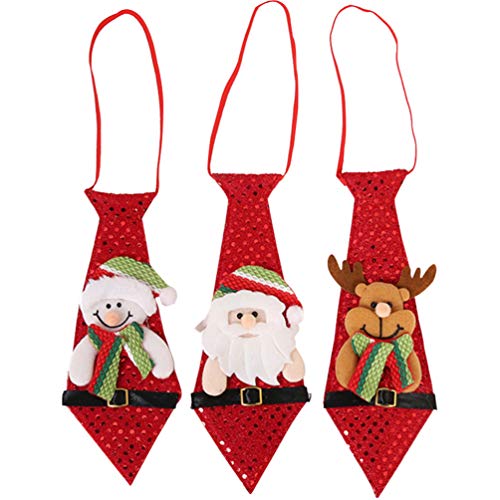 SOIMISS 3Pcs Weihnachtskrawatten Weihnachtsfeiergeschenk Weihnachtskrawatte Seidenkrawatte Personalisierte Geschenkkrawatten für Weihnachtsfeiertagsfeierbevorzugungen von SOIMISS