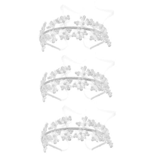 SOIMISS 3stücke Braut Haarschmuck Mit Perlen Und Strass Eleganter Kopfschmuck Für Hochzeiten Und Verlobungen Funkelndes Haarband Für Bräute Und Mädchen Handgefertigt - von SOIMISS