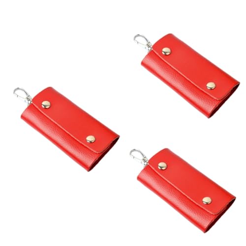 SOIMISS 3stücke Schlüssel Organizer Aus Echtem Rindsleder Multifunktionale Schlüsselhülle Für Männer Und Frauen Mit Ringhaken Für Autoschlüssel Handlich Und Langlebig Farbe von SOIMISS