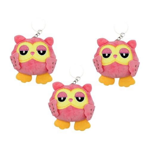 SOIMISS 3stücke Niedliche Cartoon Eulen Schlüsselanhänger Weiche Taschenanhänger Zufälligen Farben Für Schlüssel Und Taschen Kreative Dekoration Für Erwachsene von SOIMISS