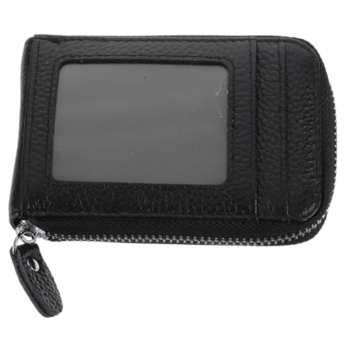 SOIMISS 3stücke Kreditkartenetui Aus Echtem Leder Mit Reißverschluss Kompakter Kreditkartenhalter Für Damen Und Herren Für Reisen Und Alltag Schützt Vor Datendiebstahl Schwarz von SOIMISS