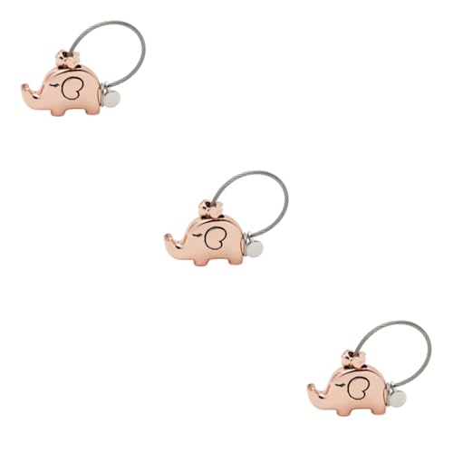 SOIMISS 3stücke Kussende Elefanten Schlüsselanhänger Kreative Deko Für Taschen Handys Und Perfektes Für Valentinstag Geburtstage Weihnachten Langlebiges Roségoldfarben von SOIMISS