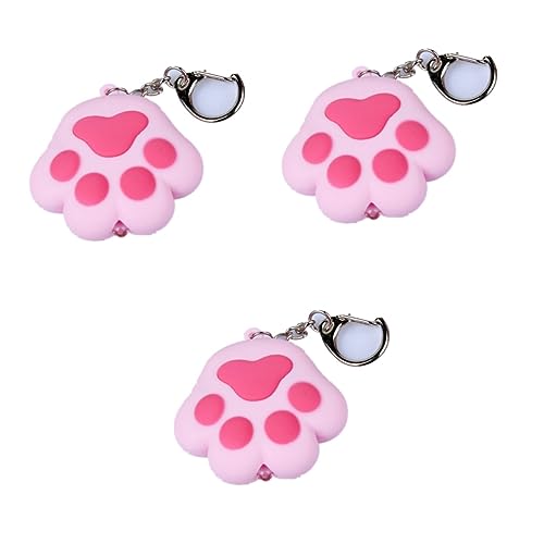 SOIMISS 3stücke Katzenkrallen Schlüsselanhänger Mit Licht Und Sound Pinke Ausführung Für Taschen Und Schlüsselringe Mit Realistischem Katzensound Und -Beleuchtung Für Tierliebhaber von SOIMISS