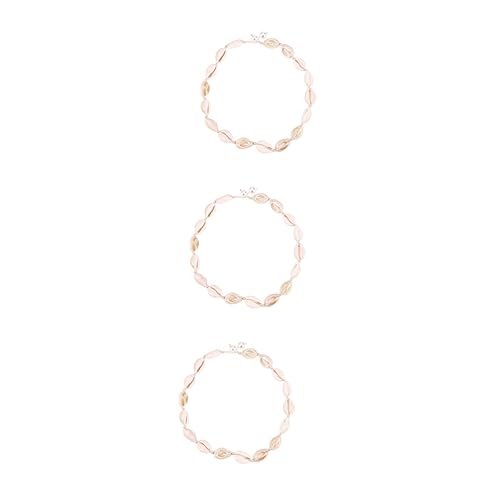 SOIMISS 3stücke Hawaii Stil Halskette Für Damen Handgefertigte Weiße Fadenkette Einzigartiger Schmuck Für Frauen Für Und Besondere Anlässe Langlebiges Design Für Täglichen Gebrauch von SOIMISS