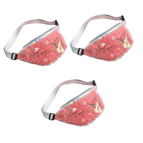 SOIMISS 3stücke Einhorn Pailletten Bauchtasche Modische Gürteltasche Für Sport Reisen Und Freizeit Große Kapazität Leicht Und Stylisch Für Handy Geldbörse Und Mehr von SOIMISS