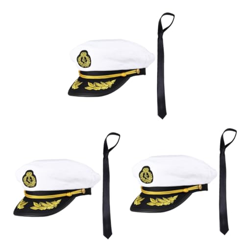 SOIMISS 3stücke Kapitänsmütze Für Erwachsene Verstellbare Matrosenmütze Zubehör Für Karneval Halloween Und Cosplay Bequem Und Stilvoll Für Kostümpartys Und Rollenspiele von SOIMISS