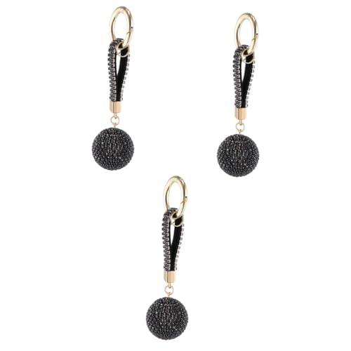 SOIMISS 3stücke Schlüsselanhänger Mit Glitzer-Rhinestone- Für Frauen Und Mädchen Als Auto-schlüsselring Und Modisches Accessoire Stilvollem Schwarz von SOIMISS