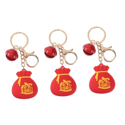SOIMISS 3St Schlüsselanhänger chinesische chinesisches Rotes Cartoon Schlüsselanhänger Chinesisches Neujahr Schlüsselanhänger Neujahr Anhänger von SOIMISS