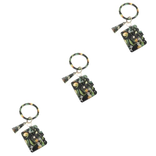 SOIMISS 3stücke Handgefertigter Kartenhalter Schlüsselanhänger Mit Armband Aus Pu Kompatibel Mit Id Und Kreditkarten Für Damen Und Herren Vielseitig Einsetzbar Langlebig Und Stilvoll von SOIMISS