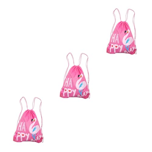 SOIMISS 3St Sporttasche Strandtasche outdoorrucksäcke schwimmbrilen travel Bags travel Tasche Fitnesstasche einzelne Tasche Turnbeutel Kordelzug Reisetasche Beutel mit Kordelzug Rosa von SOIMISS