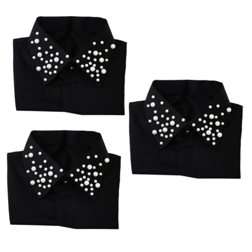 SOIMISS 3St abnehmbarer Kragen halsband withe collar kragenschal kleiderbugel damenblusen halbe Hemdbluse abnehmbarer gefälschter Kragen Halber Hemdkragen Black von SOIMISS