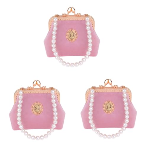 SOIMISS 3stücke Vintage Style Geldbörse Für Damen Charmante Münztasche Im Palais-Stil Tragbare Clutch Für Mädchen Für Alltag Und Ausgehen Helles von SOIMISS