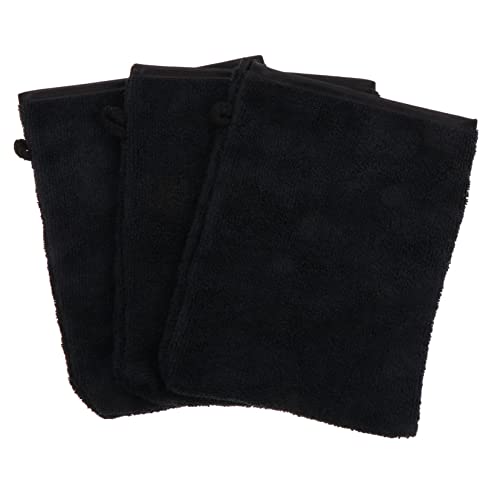 SOIMISS 3 Stück Gesichtsreinigungshandschuhe Peeling Make up Entferner Hautfreundliches Mikrofaser Material Waschbar Für Frauen Schwarz von SOIMISS