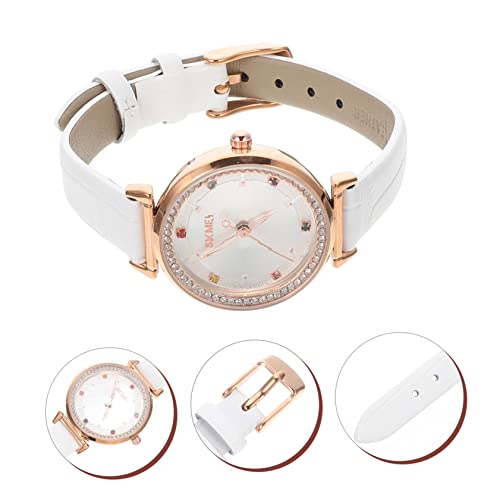 SOIMISS 3sätze Dekorative Damenarmbanduhr Mit Bunten Ziersteinen Modisches Und Schlichtes Design Für Freizeit Und Büro Verstellbares Armband Für Optimalen von SOIMISS