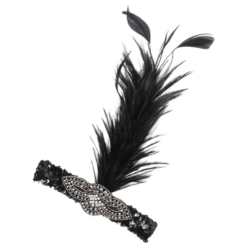 SOIMISS 3stücke Jahre Haaraccessoire Mit Feder Elegantes Stirnband Für Hochzeiten Cocktailpartys Und Themenveranstaltungen Vintage Flapper Kopfschmuck Für Damen von SOIMISS