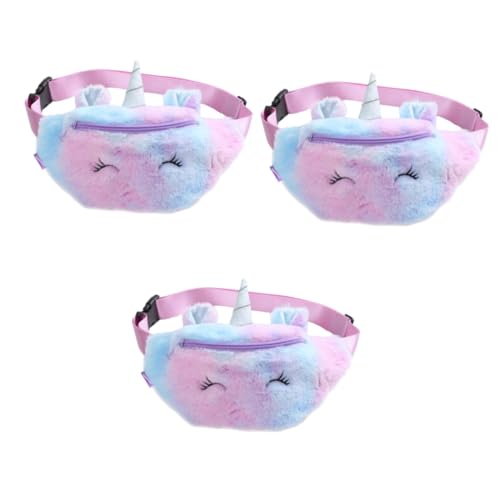SOIMISS 3stücke Plush Crossbody Bag Für Mädchen Verstellbare Hüfttasche Im Cartoon-Stil Schultertasche Für Freizeit Shopping Und Partys von SOIMISS