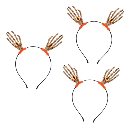 SOIMISS 3st Schädel-augapfel-kopfbedeckung Gefälschtes Augapfel-stirnband Performance-kopfschmuck Augapfel-party-stirnband Party Augapfel Stirnband Augapfel-kopfschmuck Augäpfel Orange Abs von SOIMISS