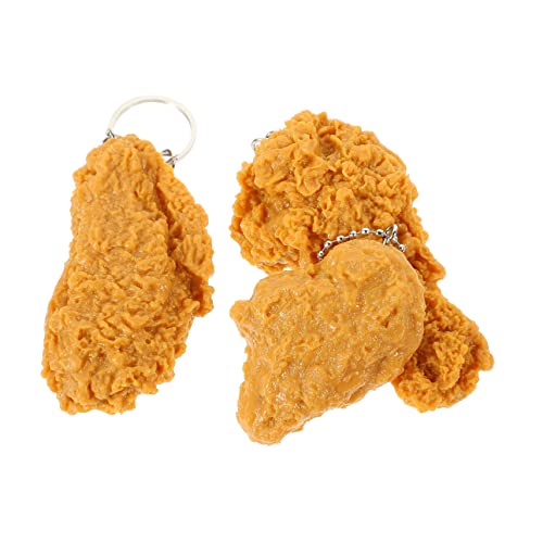 SOIMISS 3stücke Imitation Hähnchen Schlüsselanhänger Kreative Lebensmittel Dekoration Für Schlüssel Handtasche Oder Rucksack Für Liebhaber Von Fast Food Realistische Designs von SOIMISS