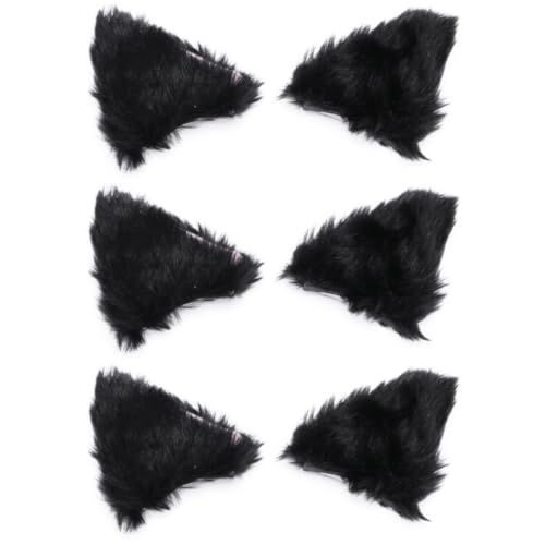 SOIMISS 3stücke Mädchen Cosplay Katzenohren Haarclip Tierohren Haarschmuck Für Festivals Partys Und Halloween Bequem Und Realistisch Geeignet Für Erwachsene von SOIMISS