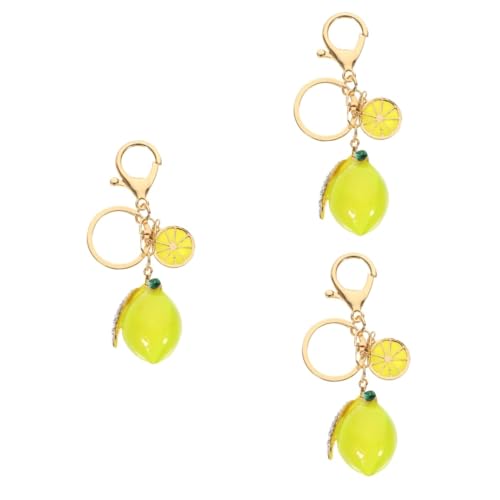 SOIMISS 3stücke Alloy Schlüsselanhänger Fruchtform Dekorativer Schlüsselanhänger Für Taschen Und Rucksäcke Für Altersgruppen von SOIMISS