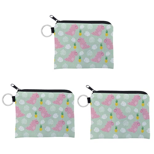 SOIMISS 3stücke Cartoon Dinosaur Geldbörse Praktischer Wechselgeldbeutel Für Damen Und Mädchen Tragbare Dino-münzgeldbörse Mit Einzigartigem Design Für Täglichen Gebrauch Und von SOIMISS