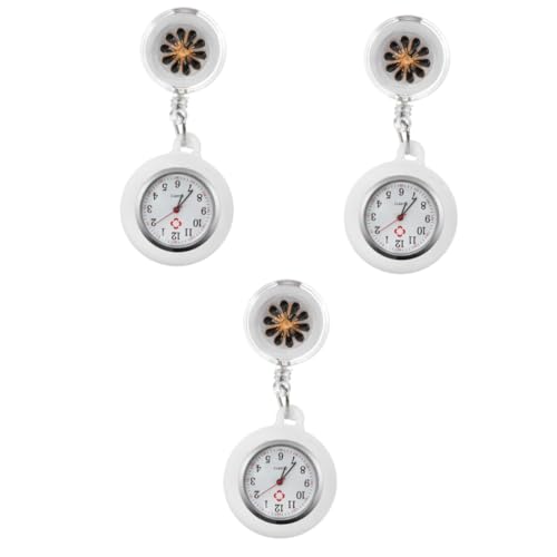 SOIMISS 3stücke Clip-Uhr Mit Blumenmuster Leichtgewichtige Präzise Quarzuhr Für Pflegerinnen Und Pfleger Für Einsatz Im Als Zu Besonderen Anlässen von SOIMISS