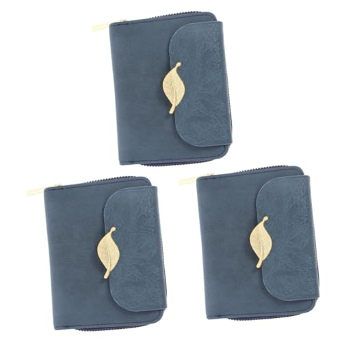 SOIMISS 3stücke Damen Geldbörse Aus Pu-Leder Kurzer Clutch-Stil Mit Reißverschluss Kompakte Geldtasche Für Karten Und Geld Für Alltag Und Freizeit von SOIMISS