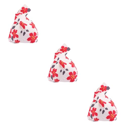 SOIMISS 3stücke Damen Japanische Stil Blumen Knotentasche Tragbare Handtasche Für Freizeit Veranstaltungen Schlüssel Handy Kosmetik Elegantes Design Mit von SOIMISS