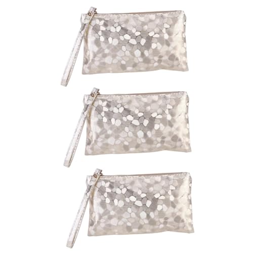 SOIMISS 3stücke Damentasche Glitzer Handytasche Modische Clutch Für Karten Münzen Und Handy Für Freizeit Und Besondere Anlässe Verarbeitung Champagnerfarbe Perfektes Für Frauen von SOIMISS